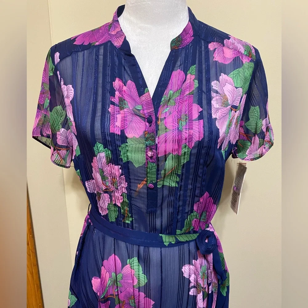 NWT Nanette Lepore Floral A Line Dress - Picture 2 of 5